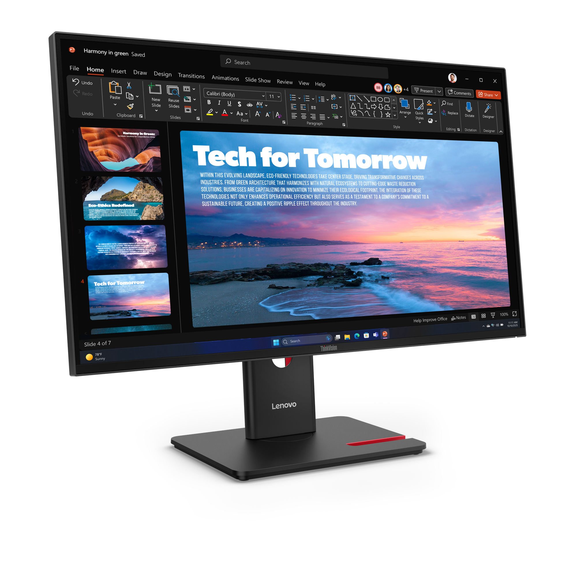 Lenovo ThinkVision T27QD-40 LED display 68,6 cm (27) 2560 x 1440 Pixel Wide Quad HD Nero