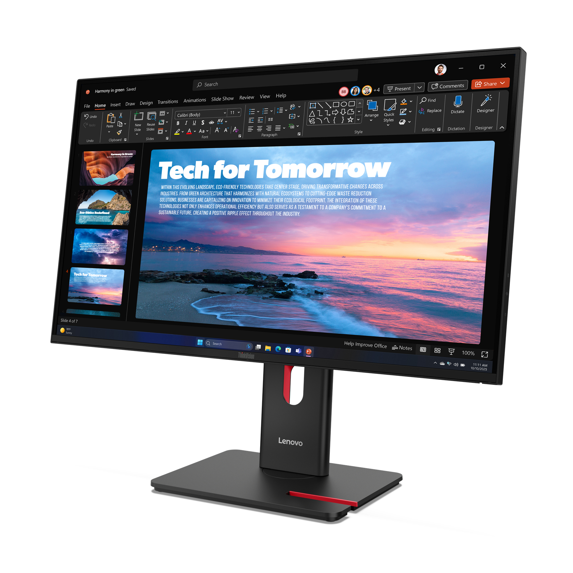 Lenovo ThinkVision T27QD-40 LED display 68,6 cm (27) 2560 x 1440 Pixel Wide Quad HD Nero