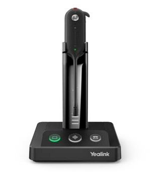 Yealink WH63 Portable Teams Auricolare Wireless A clip, A Padiglione, Passanuca Ufficio Base di ricarica Nero
