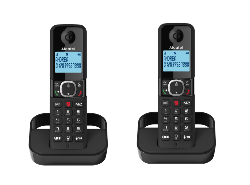 Alcatel F860 DUO EU Tel�fono DECT Identificador de llamadas Negro