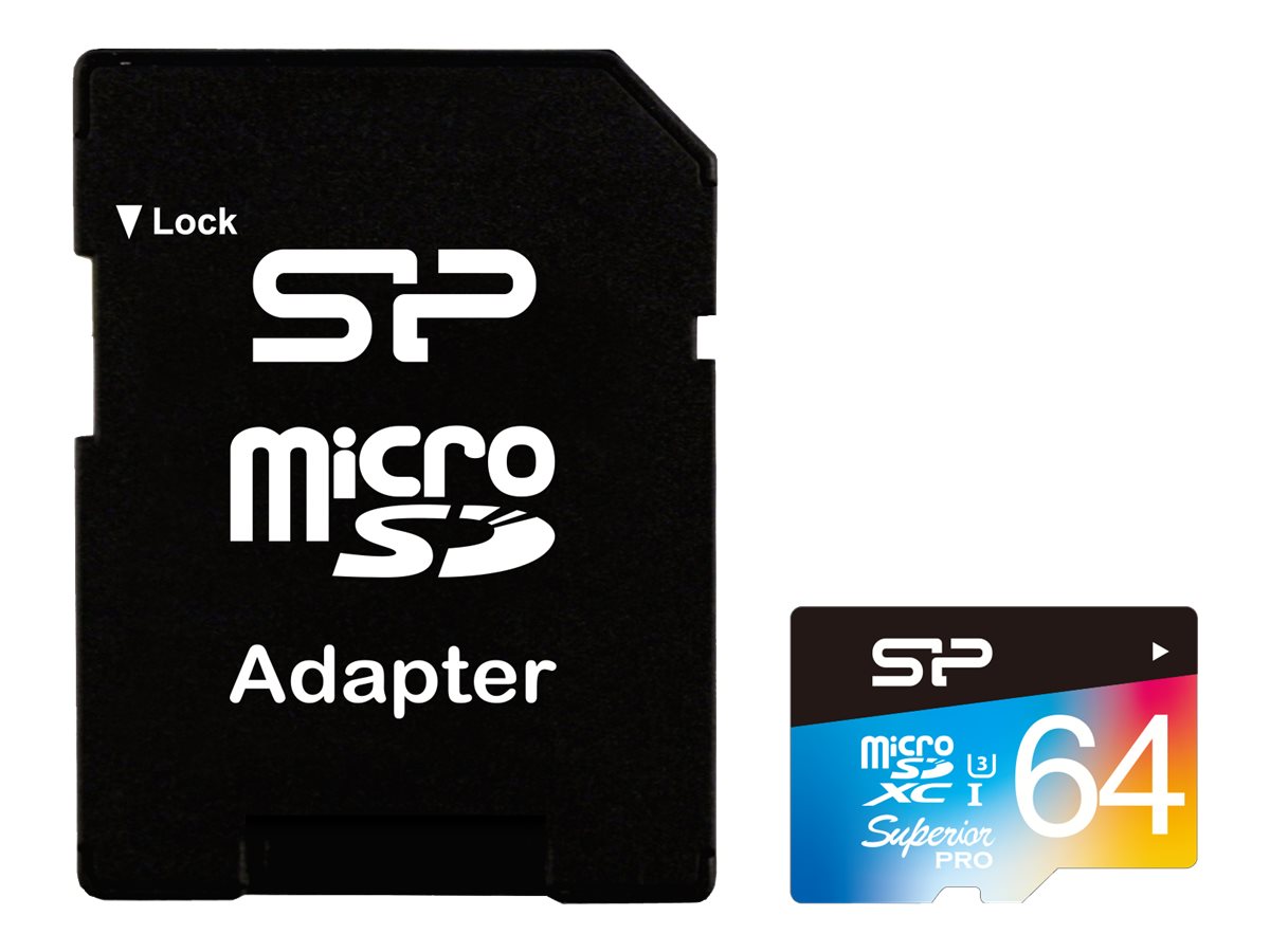 Silicon Power Superior Pro - Flash-Speicherkarte (microSDXC-an-SD-Adapter inbegriffen)
