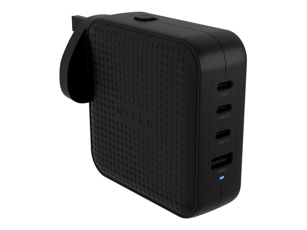 Targus Hyper HyperJuice 100W USB-C GaN Travel Charger 3C+1A - Black