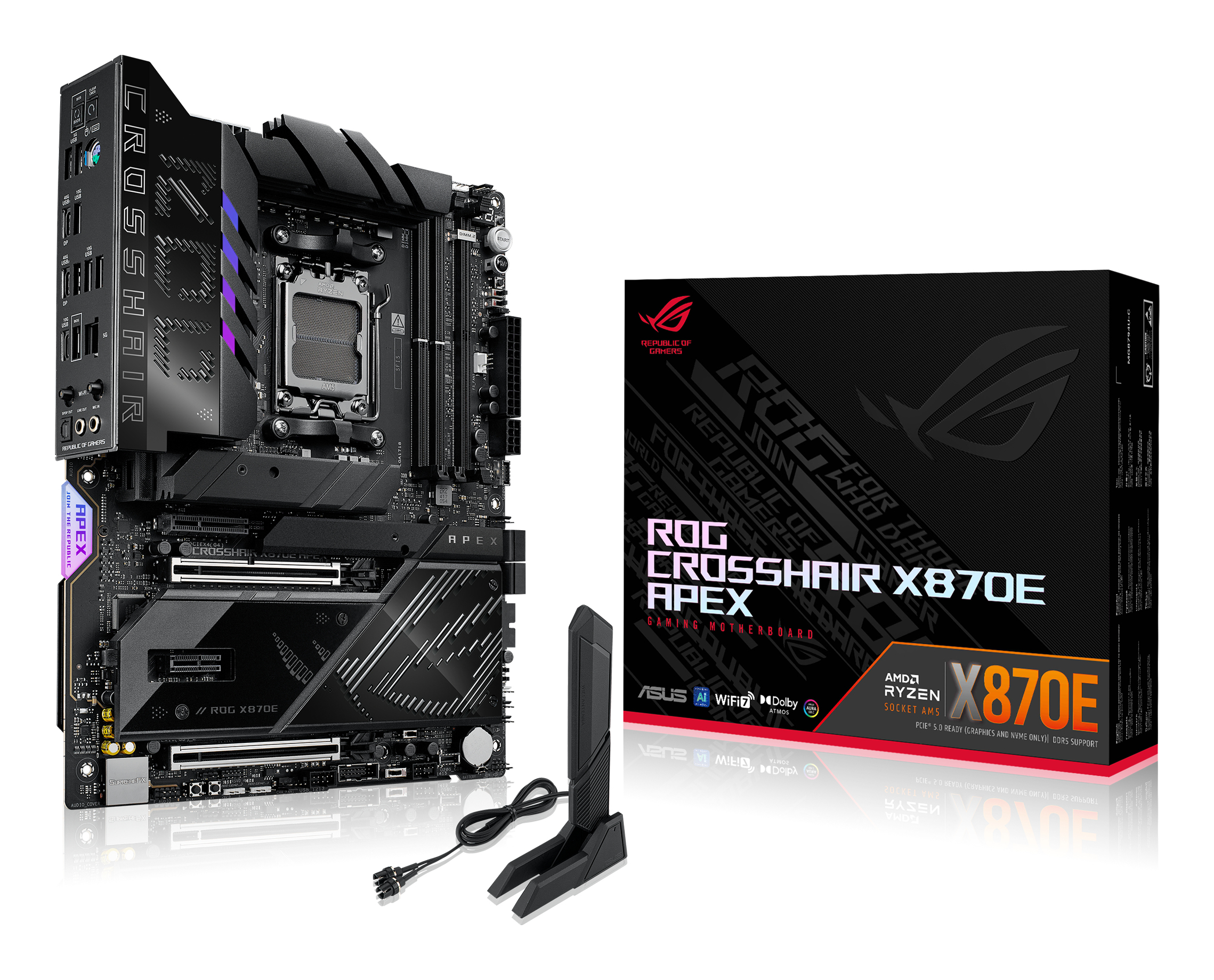 ASUS ROG CROSSHAIR X870E APEX AMD X870E Zcalo AM5 ATX