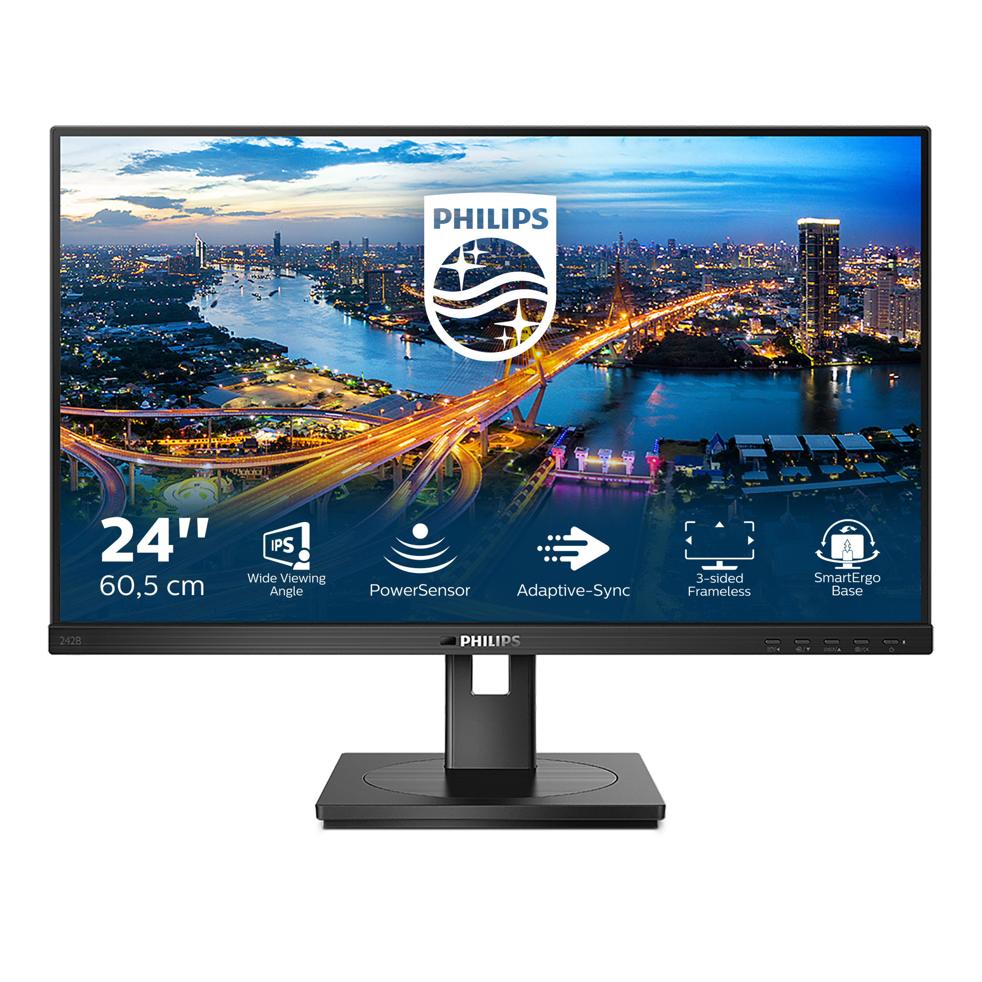 Philips B Line 242B1/00 LED display 60,5 cm (23.8) 1920 x 1080 Pixel Full HD Nero
