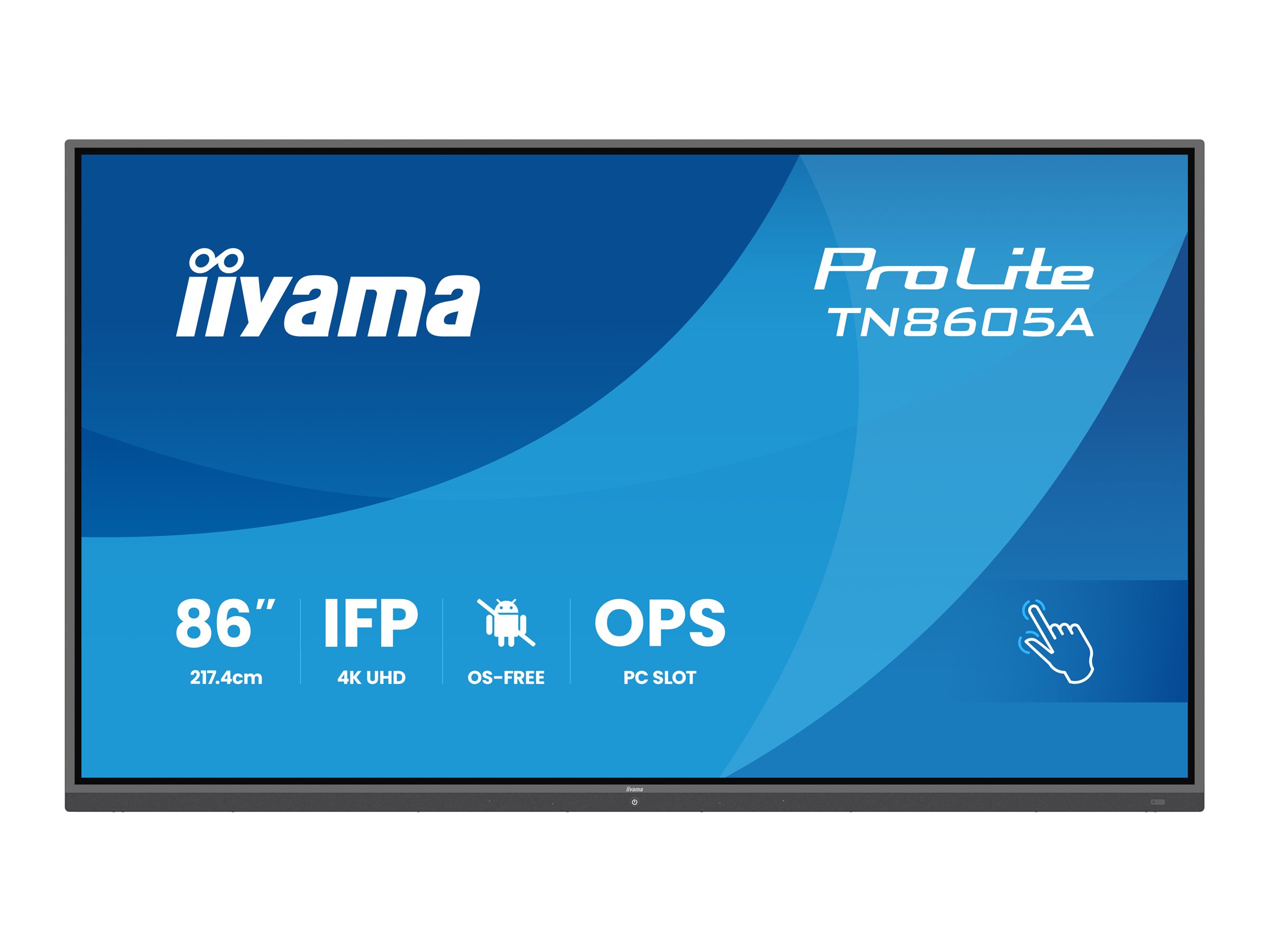 iiyama TN8605A-B1AG Signage Display Interactive flat panel 2.17 m (85.6) 500 cd/m� 4K Ultra HD Black Touchscreen