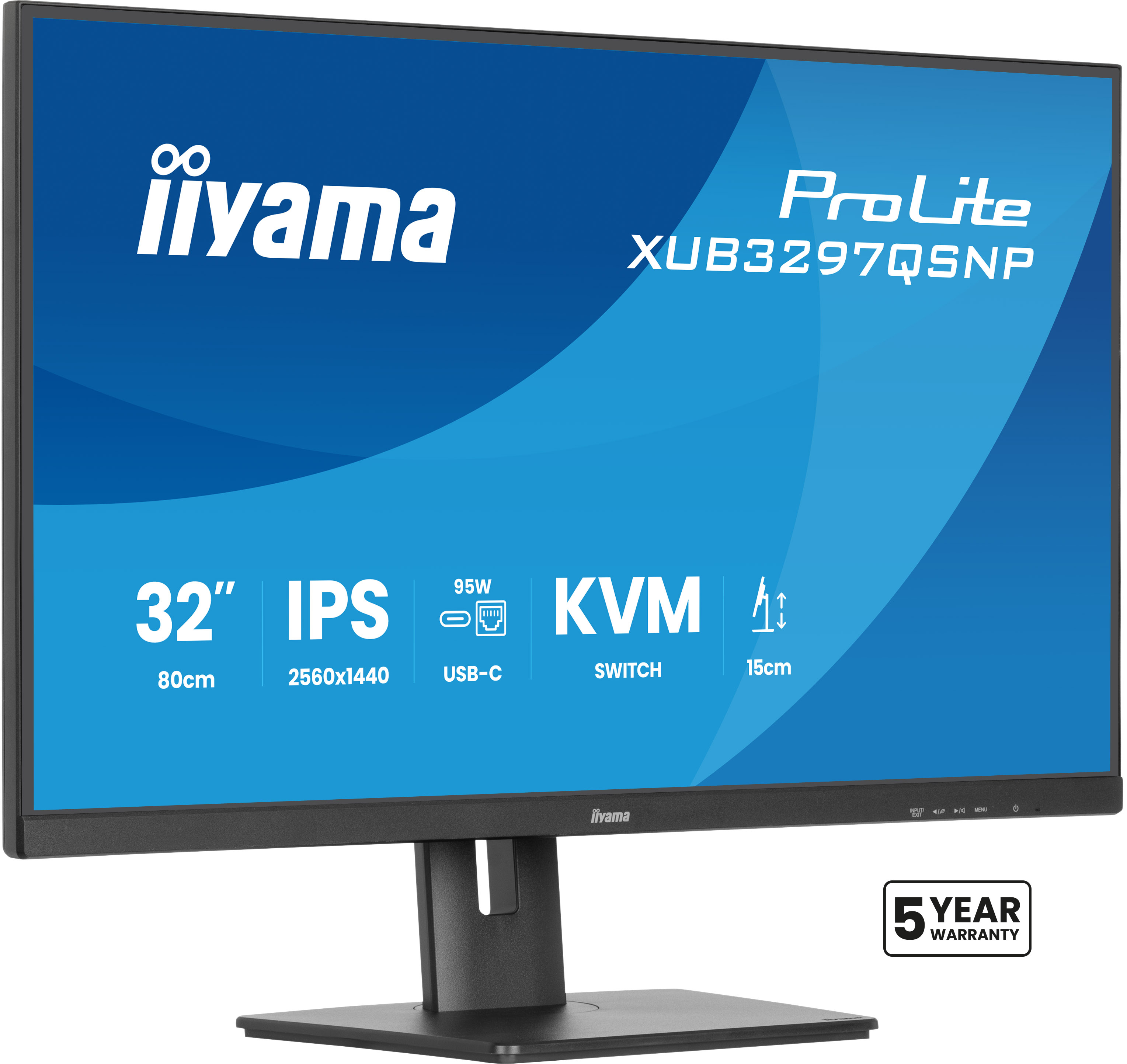 iiyama ProLite XUB3297QSNP-B1 �cran plat de PC 81,3 cm (32) 2560 x 1440 pixels 4K Ultra HD LED Noir