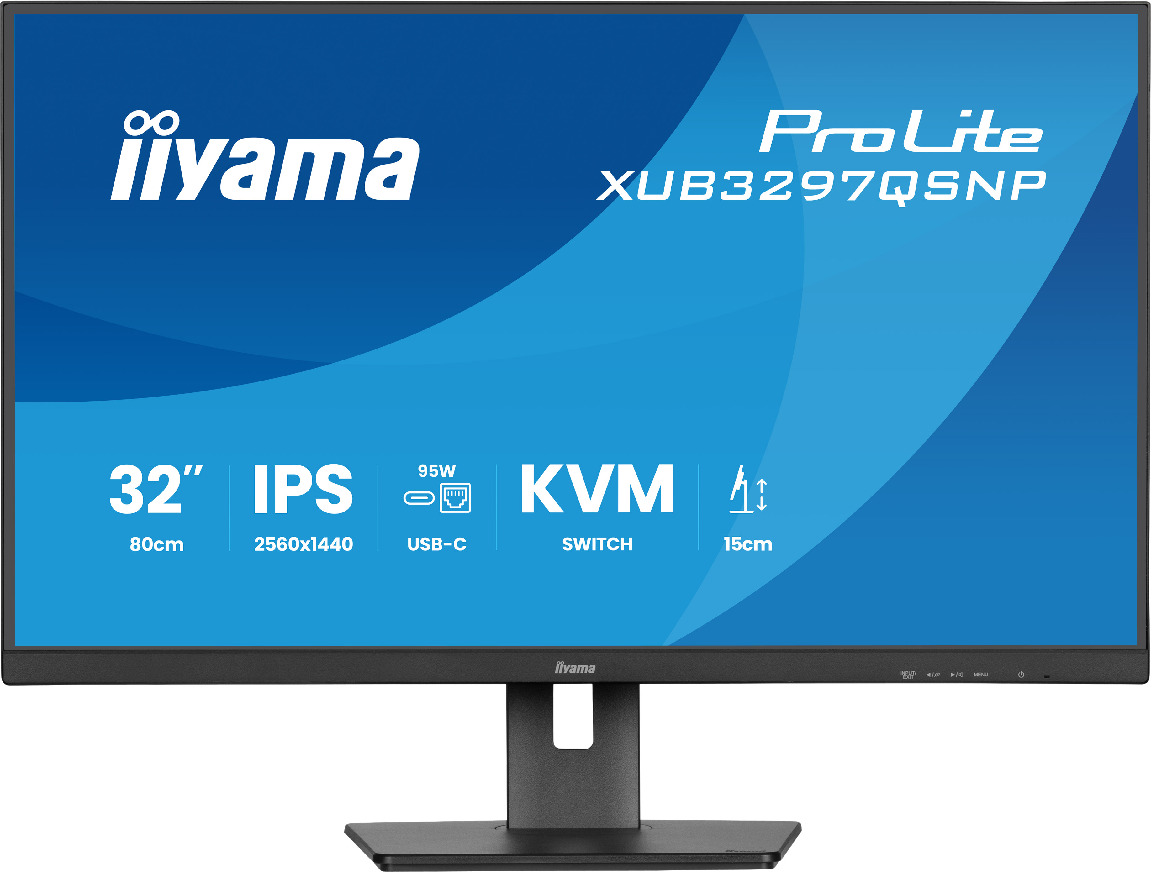 iiyama ProLite XUB3297QSNP-B1 computer monitor 81.3 cm (32) 2560 x 1440 pixels 4K Ultra HD LED Black