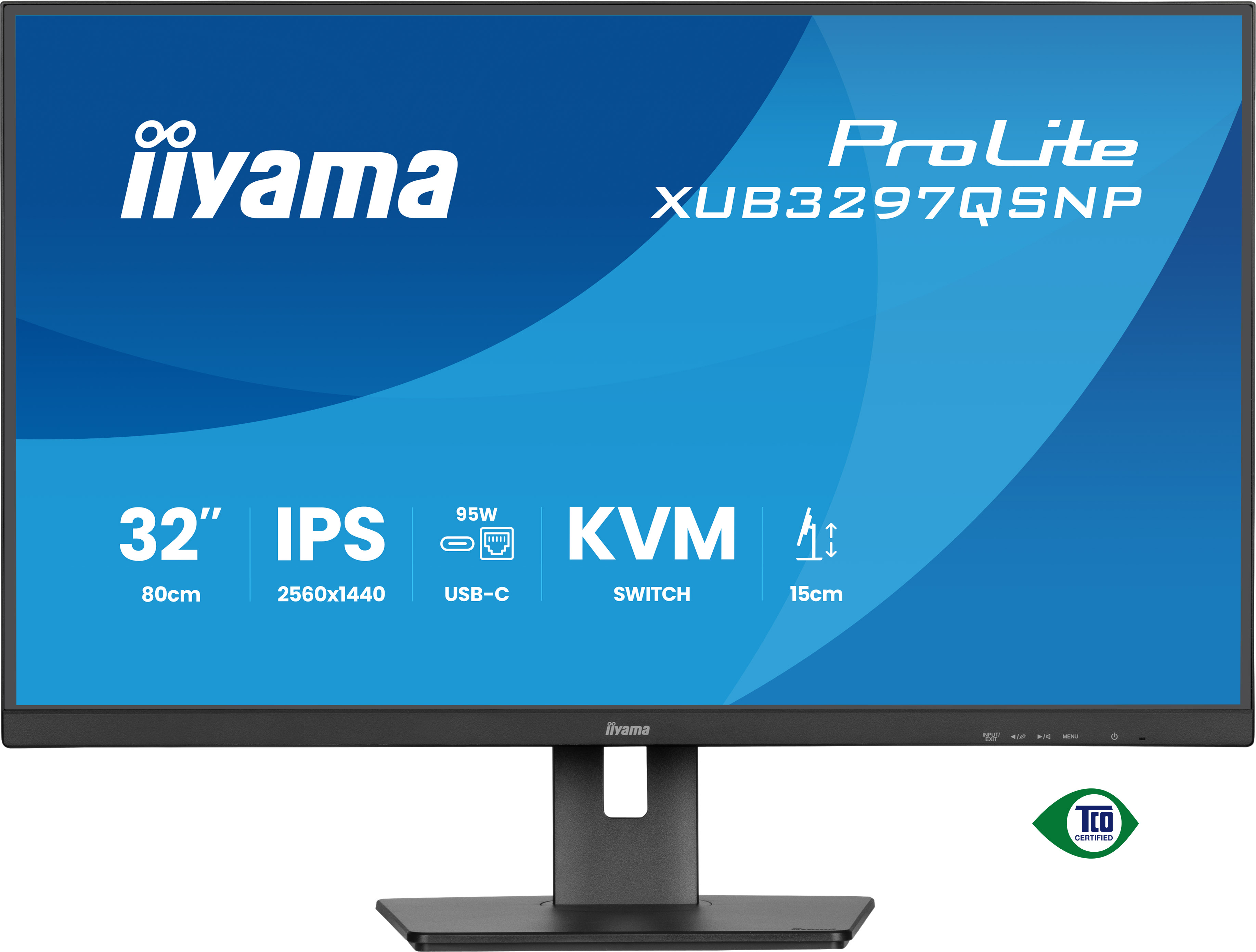 iiyama ProLite XUB3297QSNP-B1 �cran plat de PC 81,3 cm (32) 2560 x 1440 pixels 4K Ultra HD LED Noir