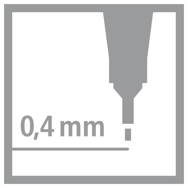 STABILO Finliner point 88 Strichstrke 0.4 mm blau Seckskant-Form mit Streifendesign
