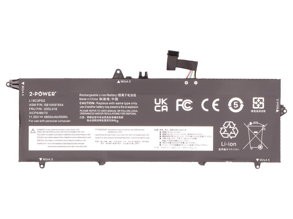 2-Power 2P-5B10W13909 composant de laptop suppl�mentaire Batterie