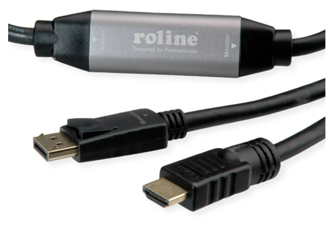ROLINE 11.04.5777 video cable adapter 10 m HDMI Type A (Standard) DisplayPort Black