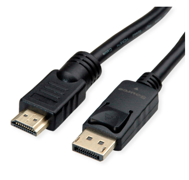 ROLINE 11.04.5777 video cable adapter 10 m HDMI Type A (Standard) DisplayPort Black