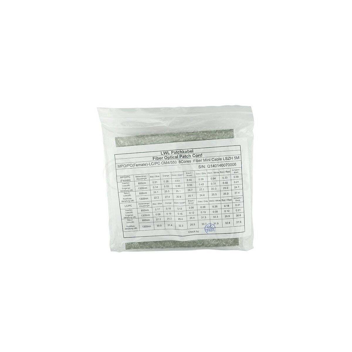 NetApp X66205-1 kompatibles MPO-4xLC Multimode OM4 Patchkabel 1 Meter