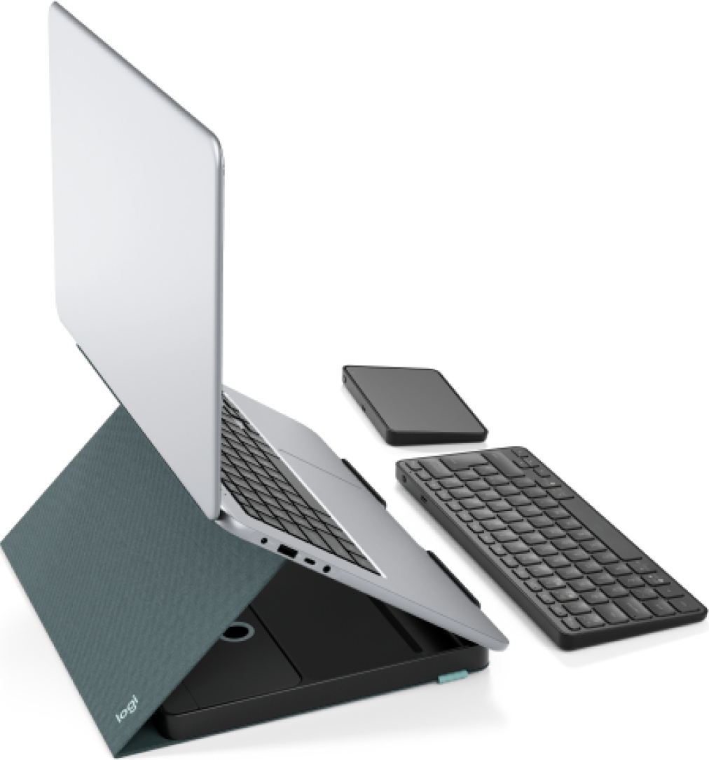 Logitech Casa Pop-Up Desk - Tastatur- und Touchpad-Set