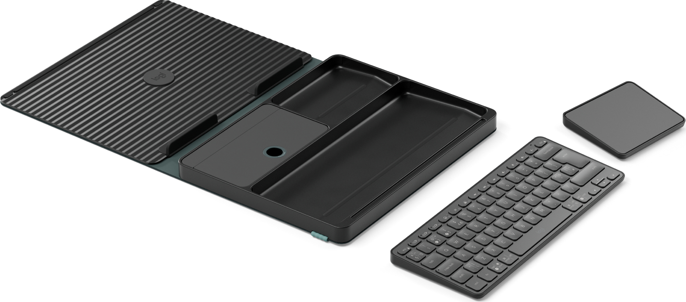 Logitech Casa Pop-Up Desk - Tastatur- und Touchpad-Set