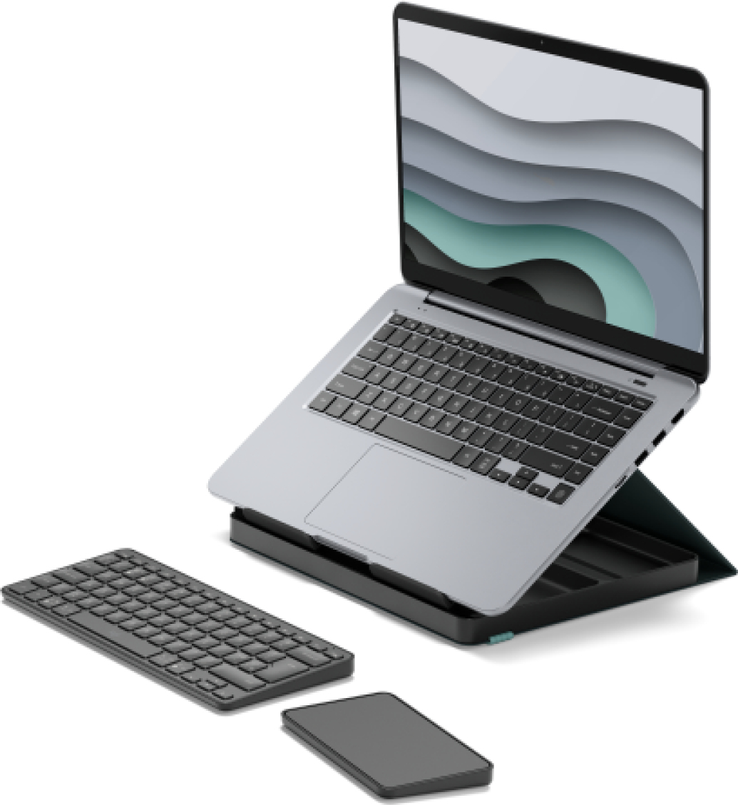 Logitech Casa Pop-Up Desk - Tastatur- und Touchpad-Set