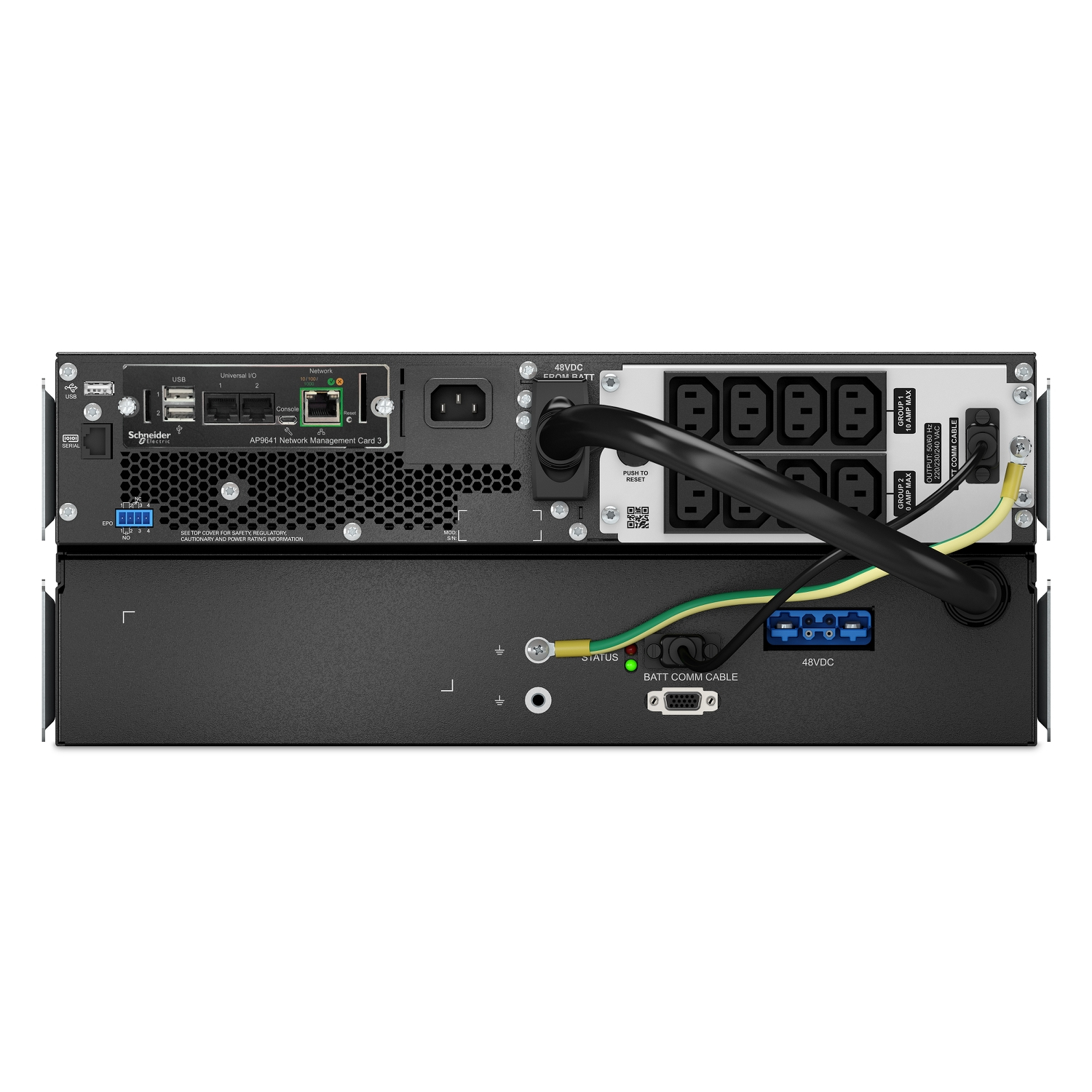 APC SRTL1500RM4UXLI-NC gruppo di continuit� (UPS) Doppia conversione (online) 1,5 kVA 1350 W 8 presa(e) AC