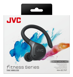 JVC HA-EC75T-B-U headphones/headset Wireless Ear-hook Sports Bluetooth Black