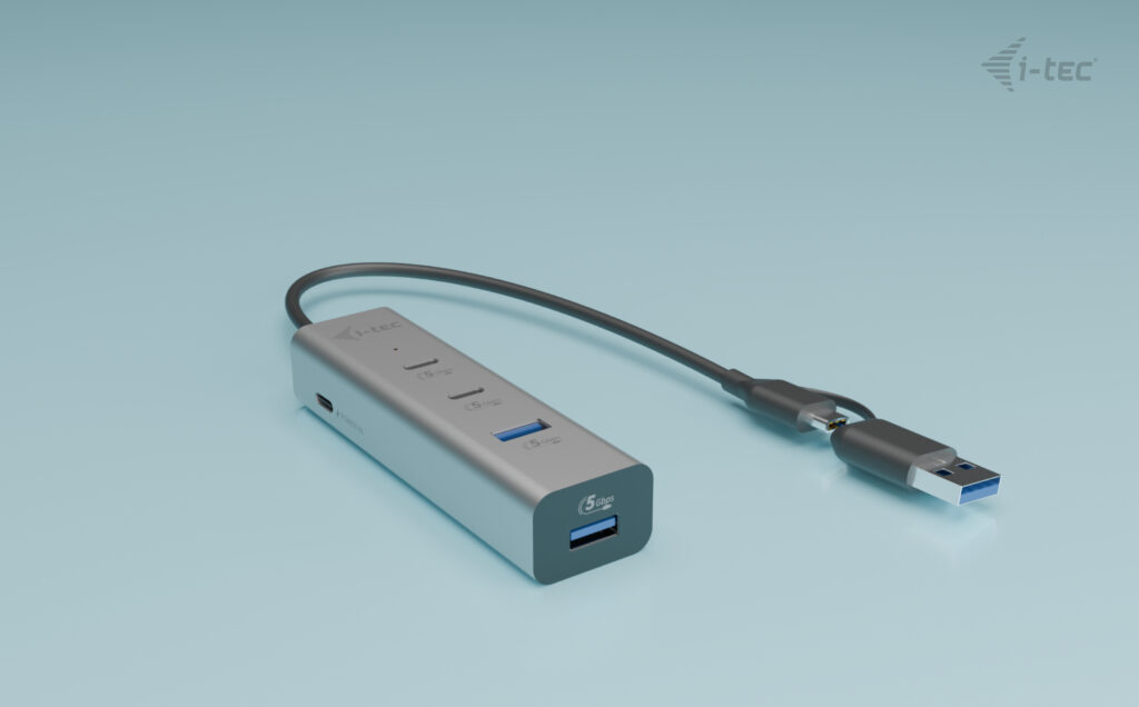 i-tec Metal Universal Charging HUB 2xUSB-C + 2x USB-A Port + Power Delivery 85W