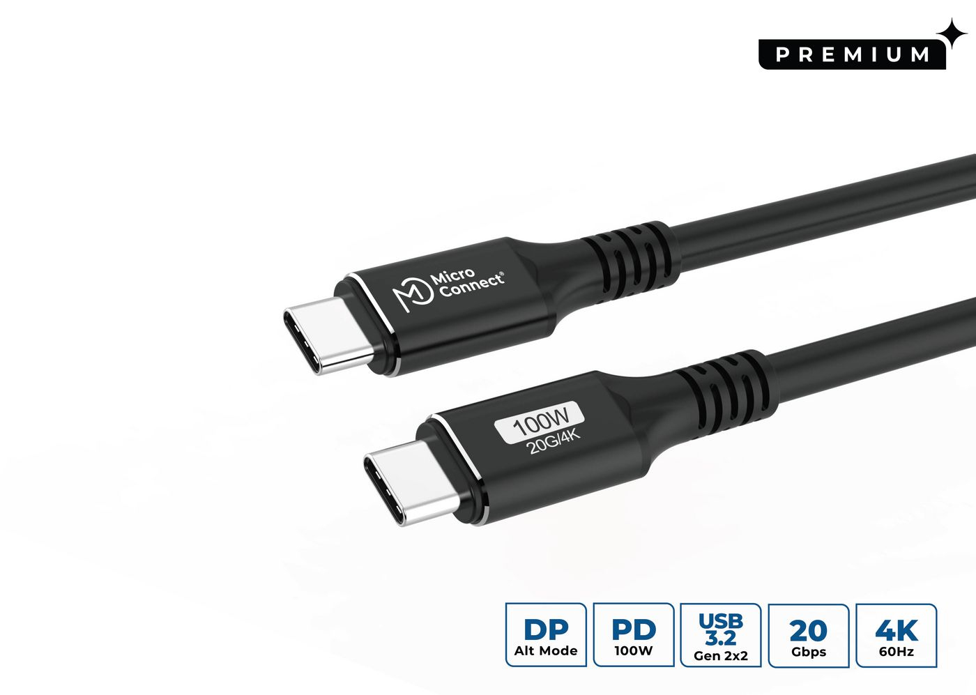 MicroConnect Premium - USB-Kabel - 24 pin USB-C (M)