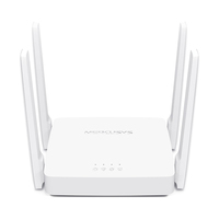 Mercusys AC10 - Wi-Fi 5 (802.11ac) - Dual-Band (2,4 GHz/5 GHz) - Eingebauter Ethernet-Anschluss - Wei - Tabletop-Router