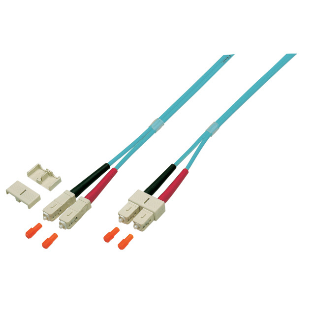 EFB Elektronik O0318.10 c�ble de fibre optique 10 m SC OM4 Turquoise