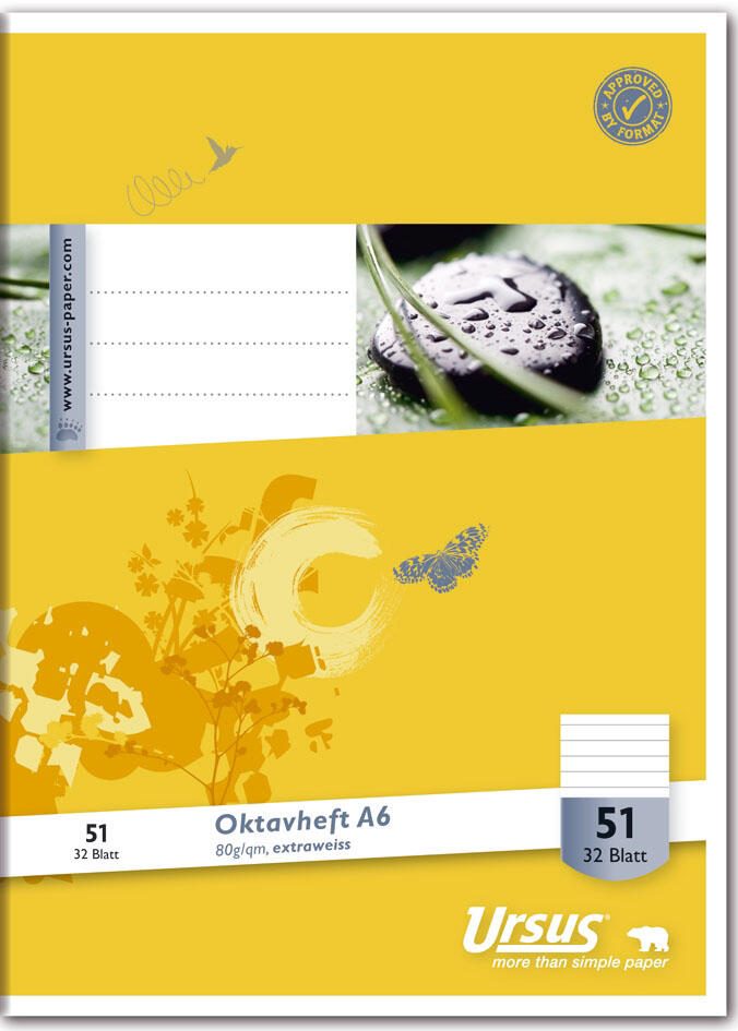 Ursus 10 Staufen Schulhefte Lineatur 51 liniert ohne Rand