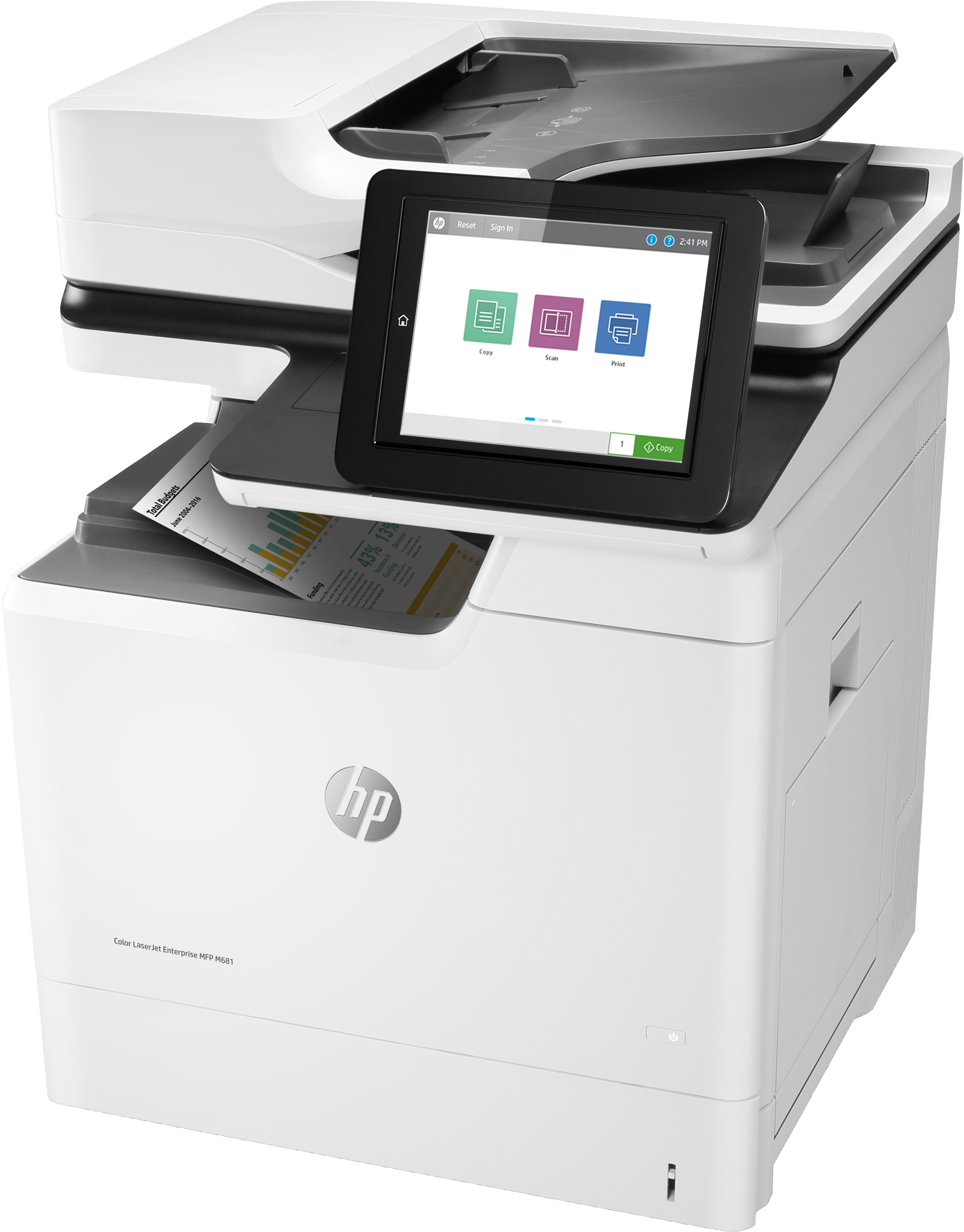 HP Color LaserJet Enterprise MFP M681dh, Print, copy, scan