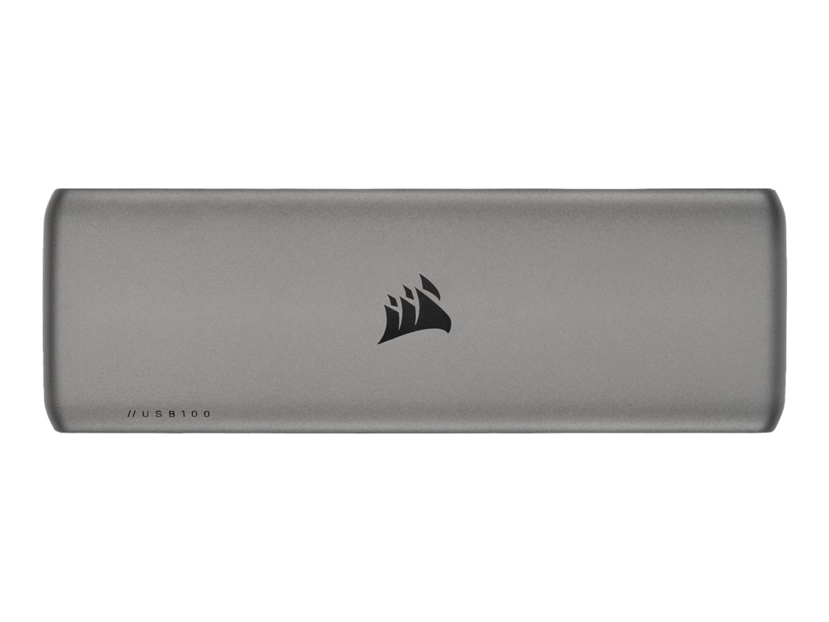 Corsair USB100 - Hub - 4 x SuperSpeed USB 3.0 + 3 x USB-C