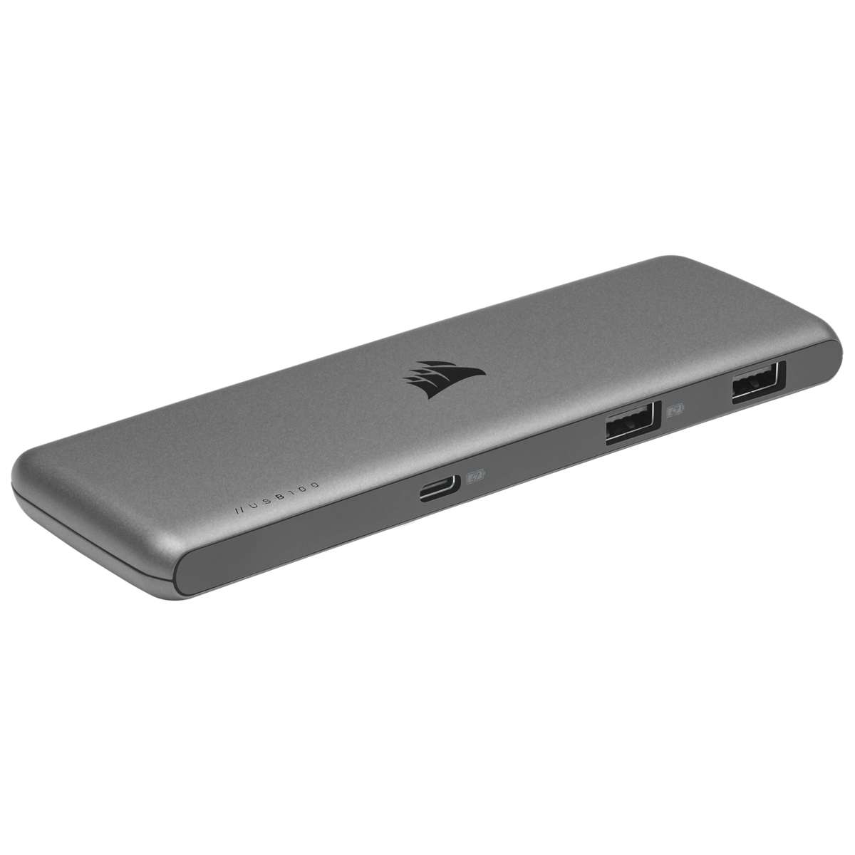 Corsair USB100 - Hub - 4 x SuperSpeed USB 3.0 + 3 x USB-C
