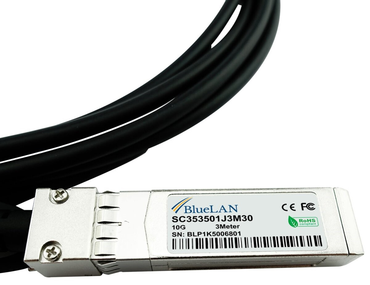 BlueOptics EX-SFP-10GE-DAC-50CM networking cable Black 0.5 m