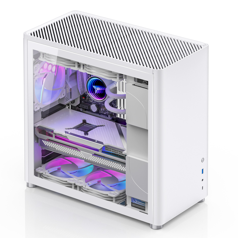 Jonsbo D40 ATX Geh�use Tempered Glass - wei� - Midi/Minitower