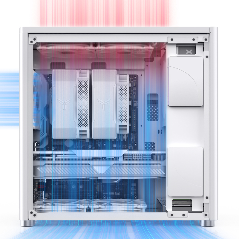Jonsbo D40 ATX Geh�use Tempered Glass - wei� - Midi/Minitower