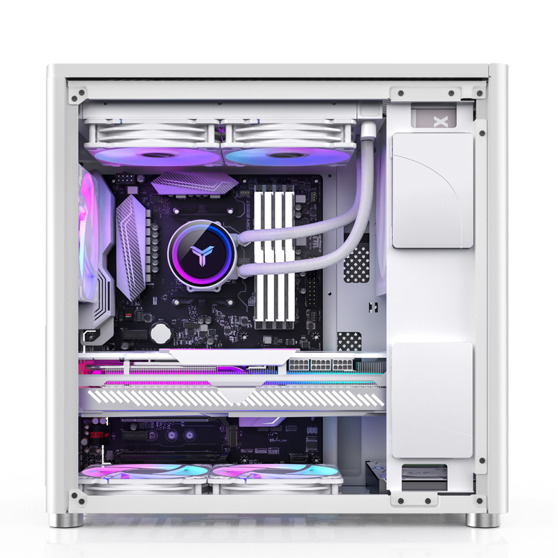Jonsbo D40 ATX Geh�use Tempered Glass - wei� - Midi/Minitower