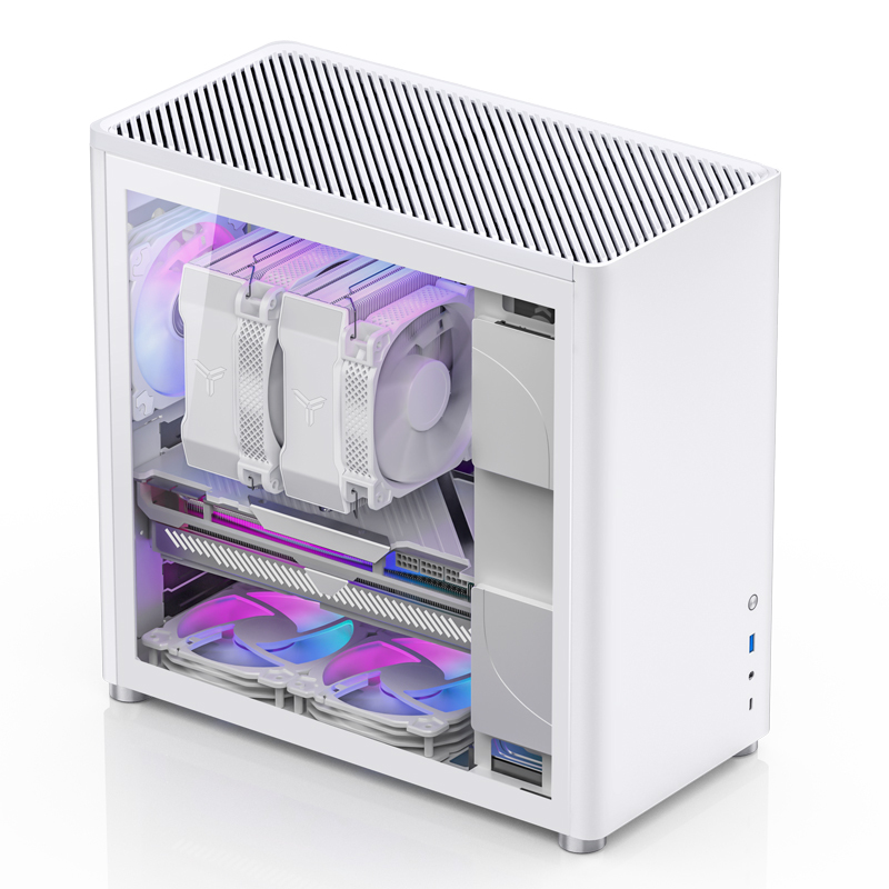 Jonsbo D40 ATX Geh�use Tempered Glass - wei� - Midi/Minitower