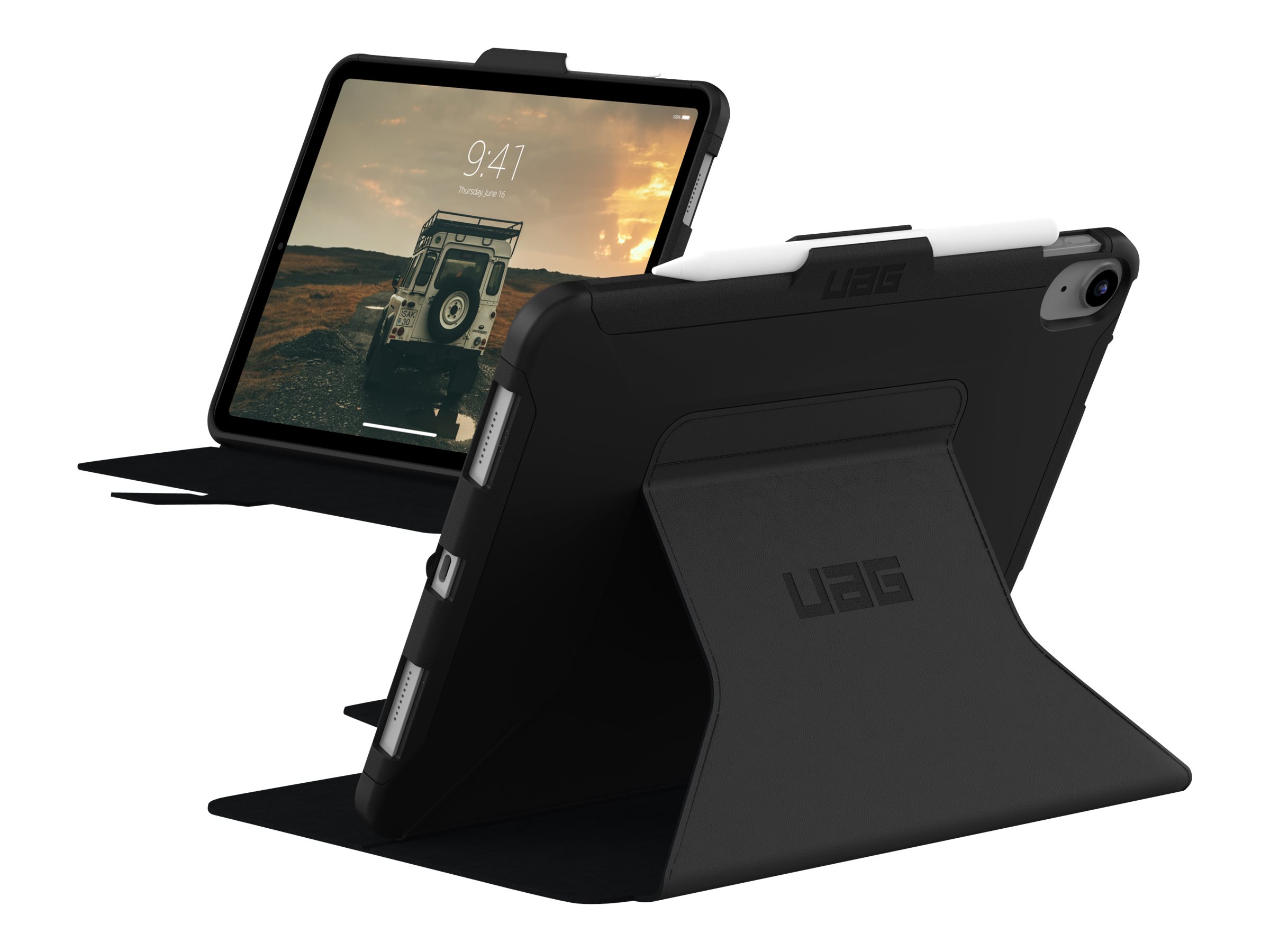 Urban Armor Gear UAG Rugged Case for iPad 10.9 (10th Gen, 2022) - Scout Folio Black - Bildschirmschutz fr Tablet - Thermoplastisches Polyurethan (TPU)