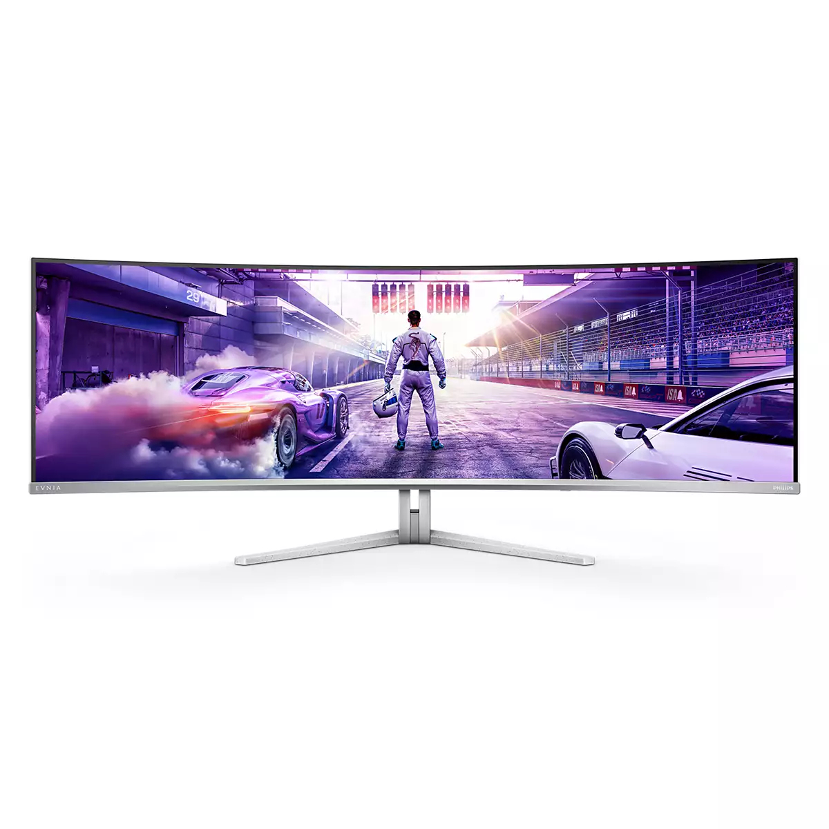 Philips Evnia 8000 49M2C8900L/00 computer monitor 124.2 cm (48.9) 5120 x 1440 pixels Dual QHD QD-OLED White
