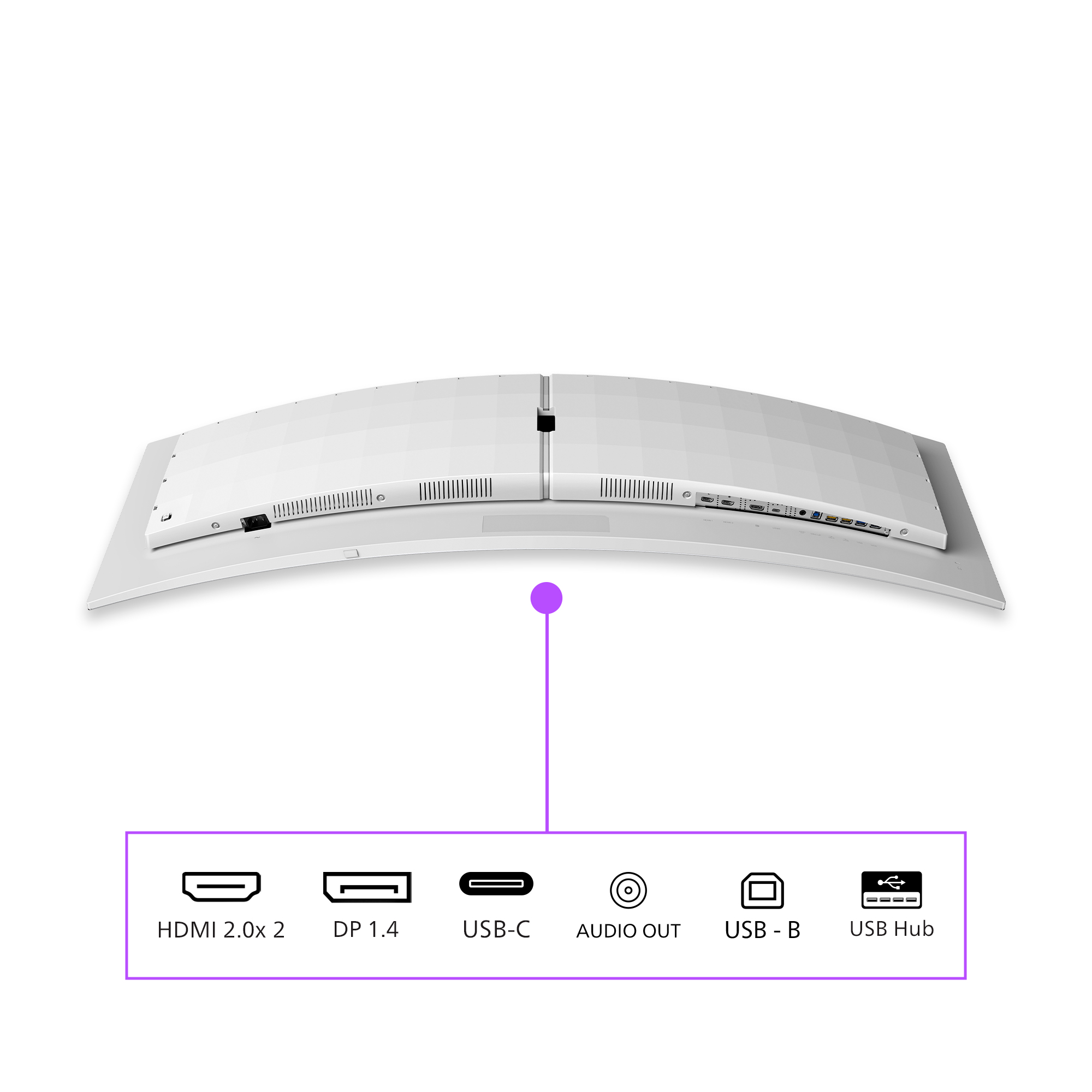 Philips Evnia 8000 49M2C8900L/00 pantalla para PC 124,2 cm (48.9) 5120 x 1440 Pixeles Dual QHD QD-OLED Blanco