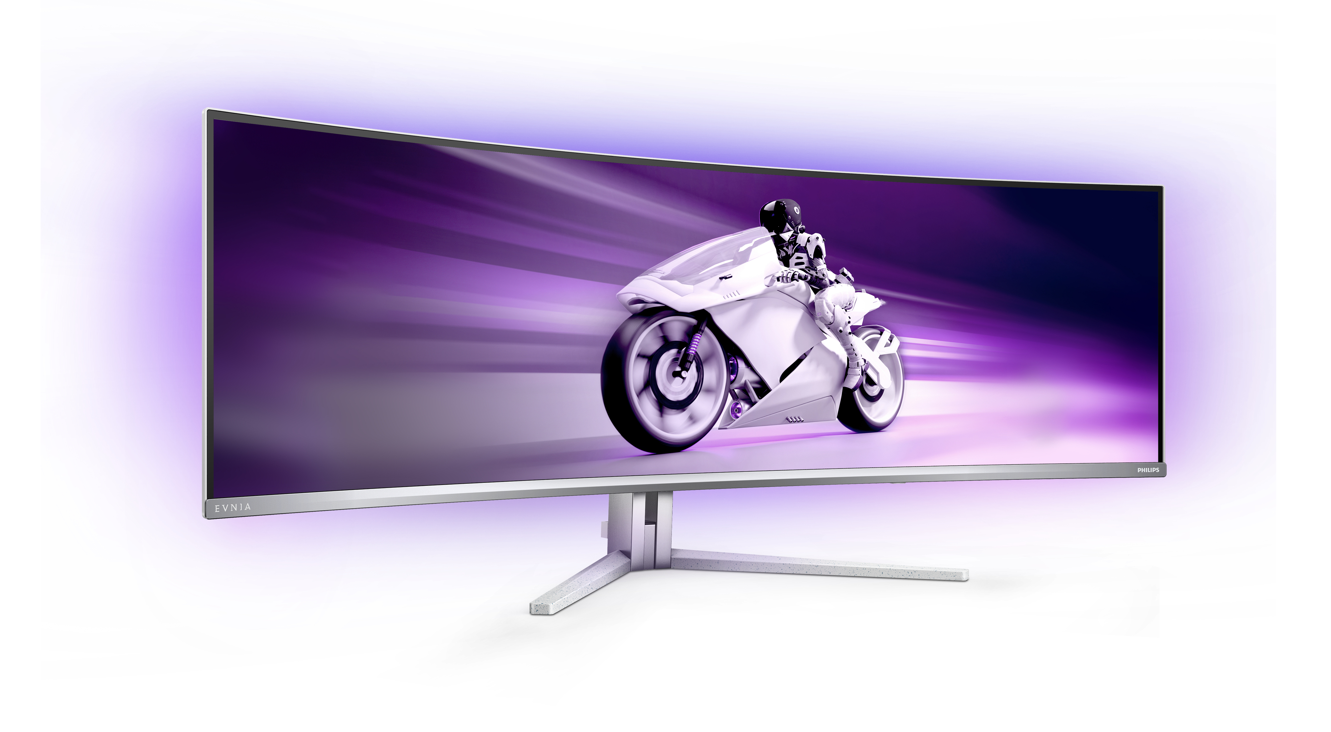 Philips Evnia 8000 49M2C8900L/00 pantalla para PC 124,2 cm (48.9) 5120 x 1440 Pixeles Dual QHD QD-OLED Blanco
