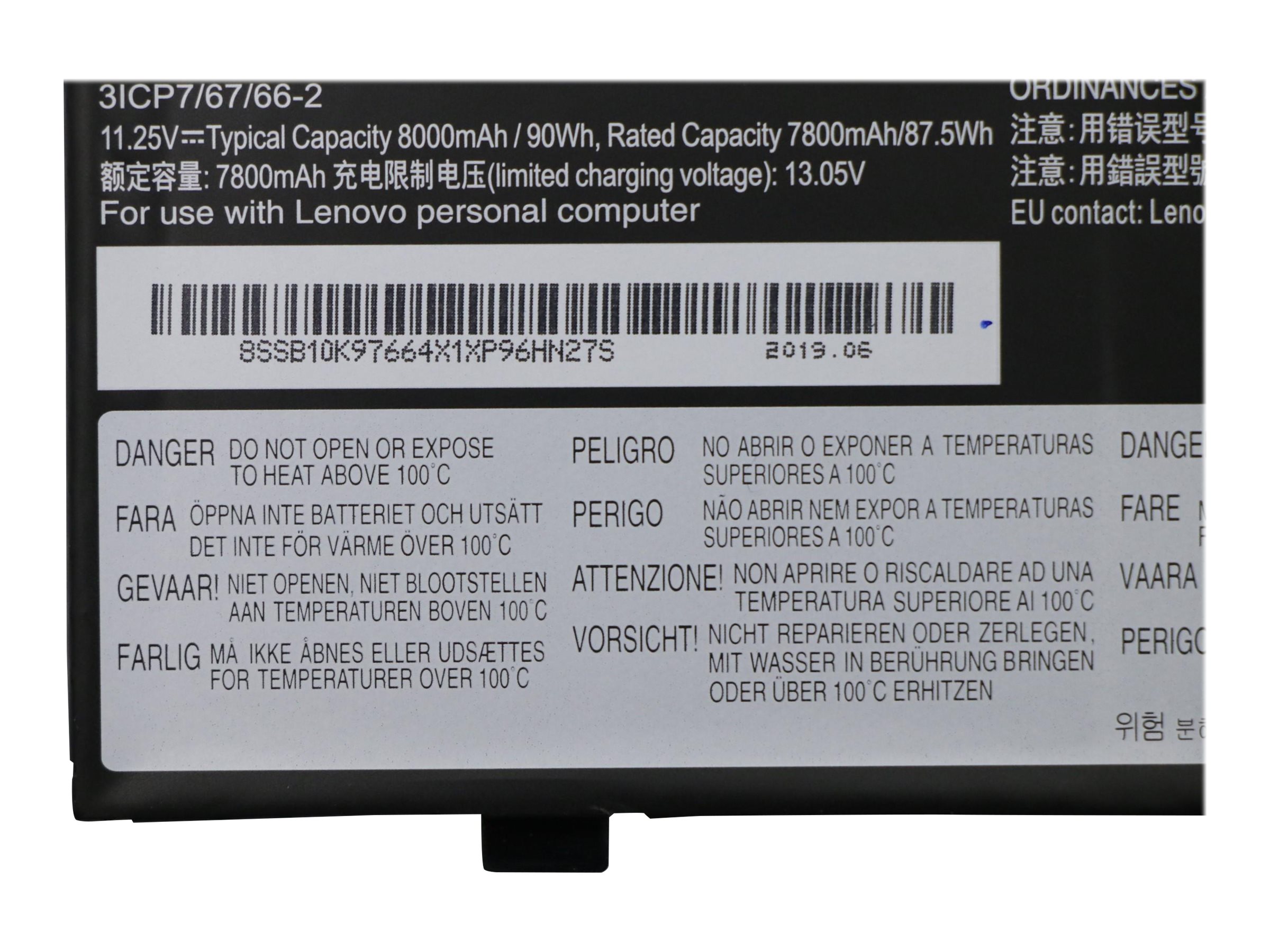 Lenovo Internal 6c 90Wh LiIon SMP
