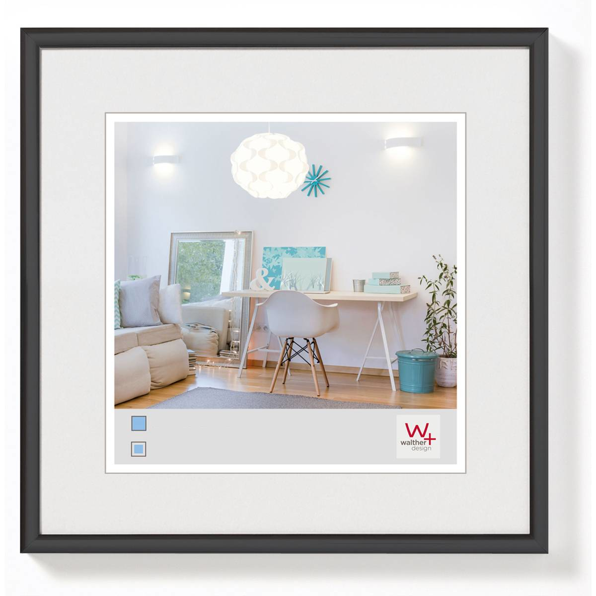 Walther Design KV330B cornice per quadro Nero Cornice per foto singola
