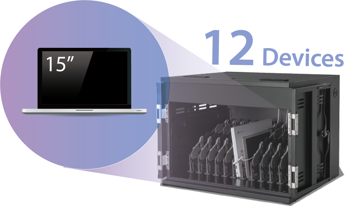 AVer X12 Portable device management cabinet Black