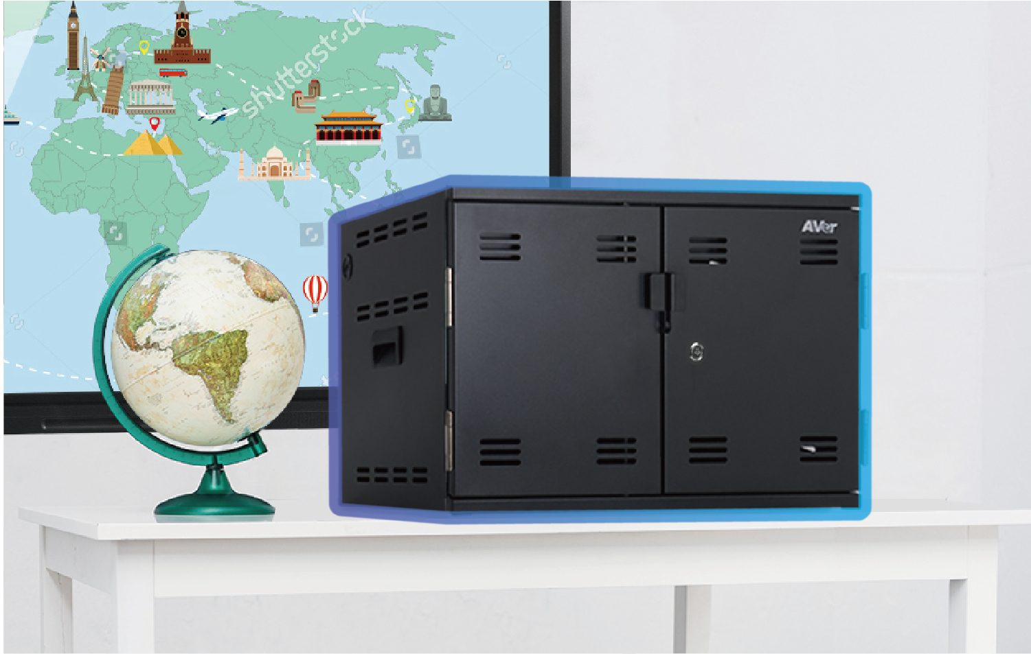 AVer X12 Portable device management cabinet Black