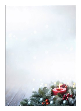 Sigel Weihnachtsbriefpapier Candlelight Cheer Motiv DIN A4 - 90 g/m� - A4