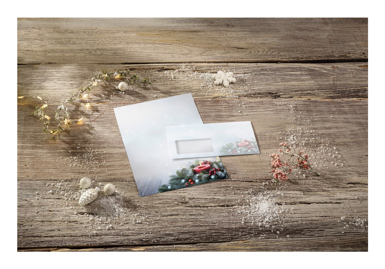Sigel Weihnachtsbriefpapier Candlelight Cheer Motiv DIN A4 - 90 g/m� - A4