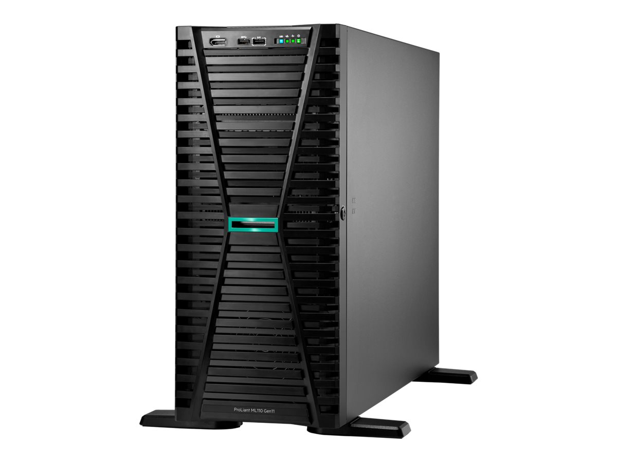 HPE ProLiant ML110 Gen11 - Server - Tower - 4.5U - 1-Weg - 1 x Xeon Bronze 3508U / 2.1 GHz - RAM 32 GB - SATA - Hot-Swap 8.9 cm (3.5)