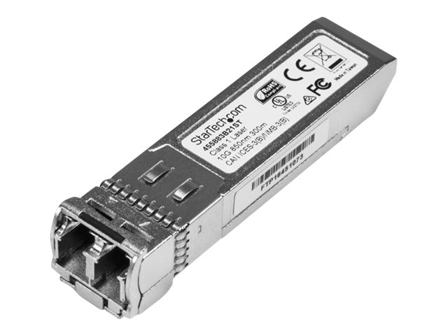 StarTech.com 10 Gigabit Fiber SFP+ Transceiver Module - HP 455883-B21 Compatible - MM LC with DDM - 300 m~HPE 455883-B21 Compatible SFP+ Module - 10GBASE-SR - 10GbE Multi Mode Fiber Optic Transceiver - 10GE Gigabit Ethernet SFP+ - LC 300m - 850nm - DDM HP