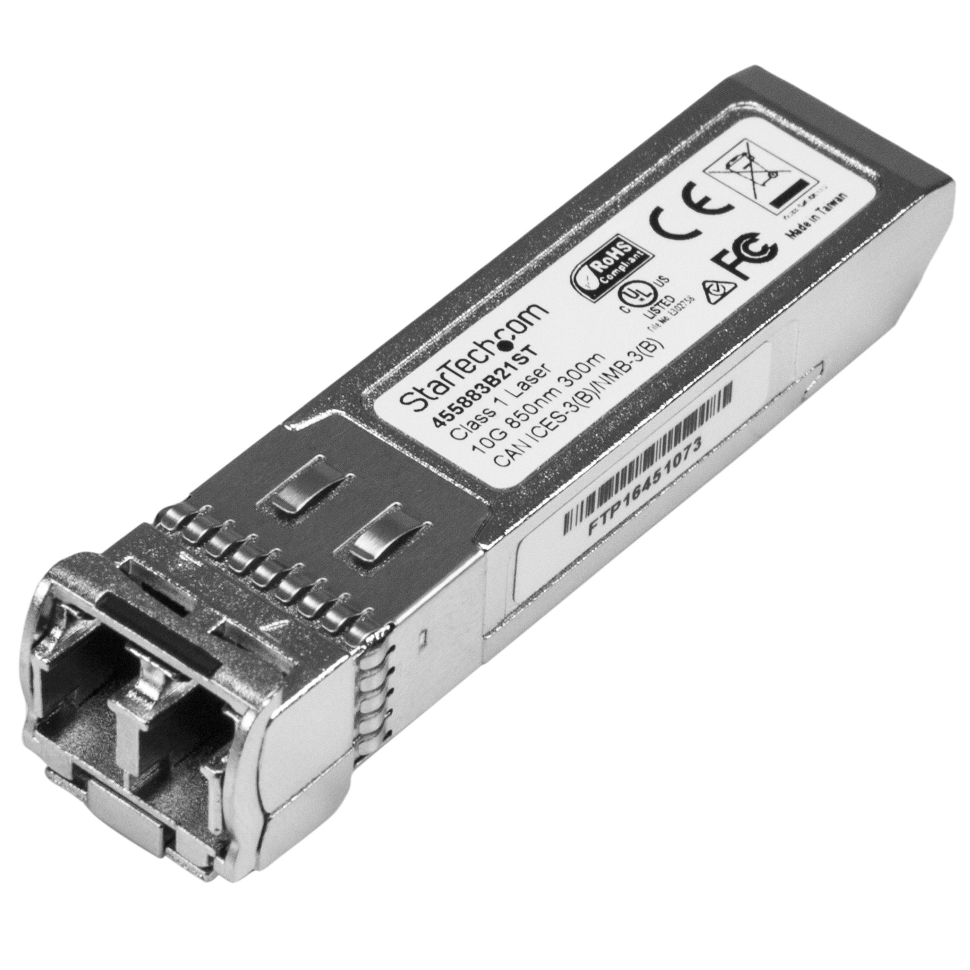 StarTech.com Mdulo Transceptor SFP+ Compatible con HPE 455883-B21 - 10GBASE-SR - Fibra Multimodo 10GbE - SFP+ Ethernet Gigabit 10Gb - LC 300m - 850nm - HPE 6120XG, 6120G, Flex Fabric