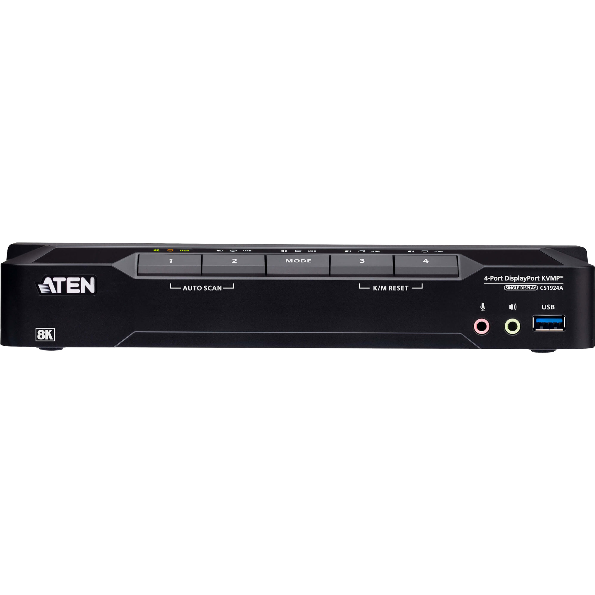 ATEN 4-Port USB 3.0 8K DisplayPort KVMP Switch (Cables included)