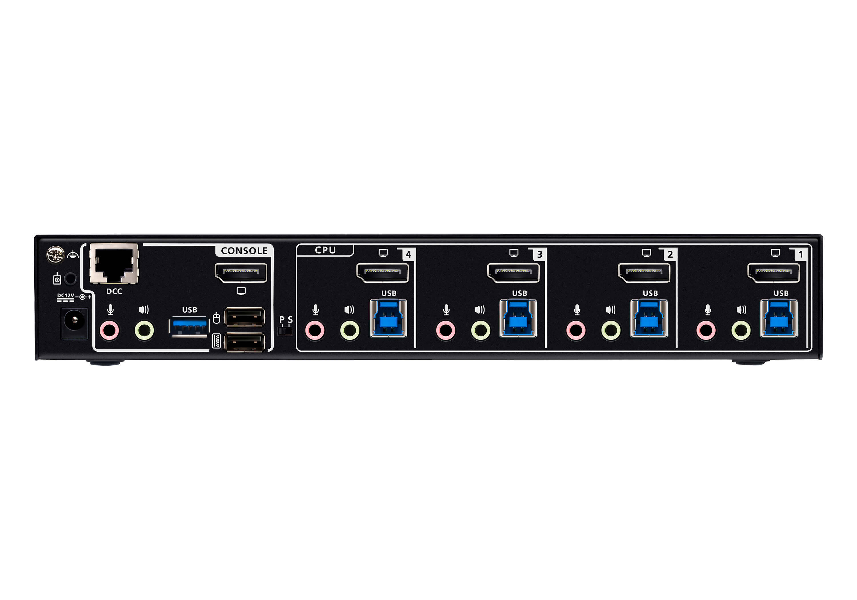 ATEN 4-Port USB 3.0 8K DisplayPort KVMP Switch (Cables included)